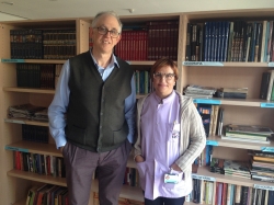 El Dr. Domènech, Director de l'EAPS Fundació Vilaniu i l' Elisabet Pedret, presidenta de TarracoSalut