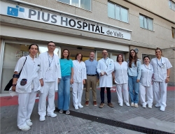 Equip del servei d’Urologia del Pius Hospital, encapçalat pel cap de servei, Josep Segarra, amb la distinció de millor centre, en la seva categoria, de l’Àrea de Ronyó i Vies Urinàries dels premis IQVIA Hospitals Top 20